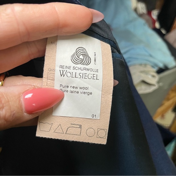 Atelier Torino Vintage Wool Blazer 46L Sportcoat Career Professional Blue - Picture 5 of 12